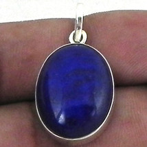 925 Sterling Silver Pendant Necklace Lapis Lazuli Handmade Jewelry Women PS-1466 - £28.65 GBP