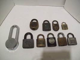 Lot of 10 Vintage Used Old Padlocks Locks No Keys Fort Fraim Yale Junkunc Reese - $39.59