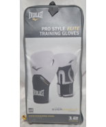Everlast Pro Elite Boxing Gloves 12 oz MMA White Sparring Training Kickb... - $490.15 MXN