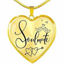 Express Your Love Gifts Soulmate Forever Together Heart Pendant Stainless Steel  - £35.57 GBP
