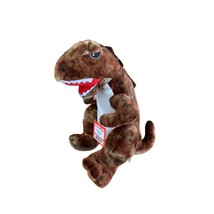 Hug and Luv Plush Stuffed Animal Toy Dinosaur Large 18 in Tall Brown 2015 With O - $14.85