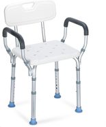 OasisSpace Heavy Duty Shower Chair with Back - Bathtub Chair with Arms for - $33.99