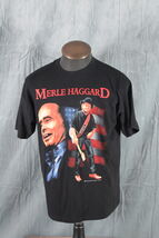 Country Music Shirt (VTG) - Merle Haggard Face and Flag Graphic - Men's ... - $149.00