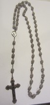 Vintage Rosary Filigree Beads silver tone Italy - $21.52