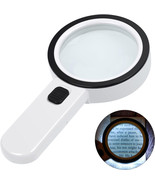 Magnifying Glass 30X HD w LARGE 3.15&quot; LENS 12 LED iLLuMiNAtEd Lights Lig... - $58.40 CAD