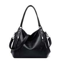 Women Leather Handbags Vintage Crossbody Shoulder Bags Female Sac a Main Solid B - $48.55
