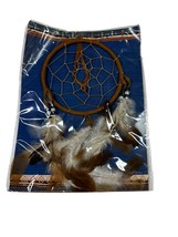 Lakota Sioux Style Dreamcatcher 4.5” St. Joseph’s Indian School Feathers... - $163.06 MXN