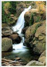 Alberta Falls on Glacier Creek Rocky Mountain National Park Colorado Postcard - £4.11 GBP