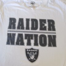 '47 Raiders Nation Youth Boys White Cotton Graphic T-Shirt Short Sleeve Size XL image 6