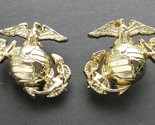 US MARINE CORPS GLOBE ANCHOR ENLISTED LAPEL PIN SET OF 2 LEFT/RIGHT 1 IN... - $9.98