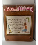 Vintage 1979 Sunset Stitchery Rock-a-Bye Wool  Embroidery Kit Sealed Bab... - £10.99 GBP