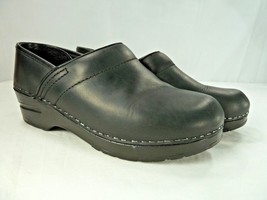 DANSKO Womens Black Leather Slip on Clogs Professional Shoes  EU 36 US - £34.71 GBP