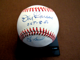 Don Larsen Yogi Berra OCT-8-56 Yankees Hof Signed Auto Vintage Oal Baseball Jsa - £309.29 GBP