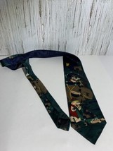 Vintage Hanna Barbara Fred Flintstone &amp; Barney Rubble Green Tie Bronto Crane - £11.80 GBP