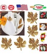 Fall Gold Napkin Rings Set of 12 - Vintage Style for Stylish Dining Expe... - $526.10 MXN