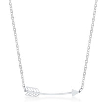 Arianna Rhodium Stainless Steel Arrow Necklace - $411.97 MXN