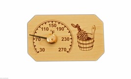 Free Shipping! Pine Thermometer w/ Birch Design (4 1/2&quot; x 7&quot;), Sauna The... - £34.39 GBP