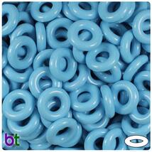 BeadTin Baby Blue Opaque 16mm Ring Craft Beads (100pcs) - $3.39