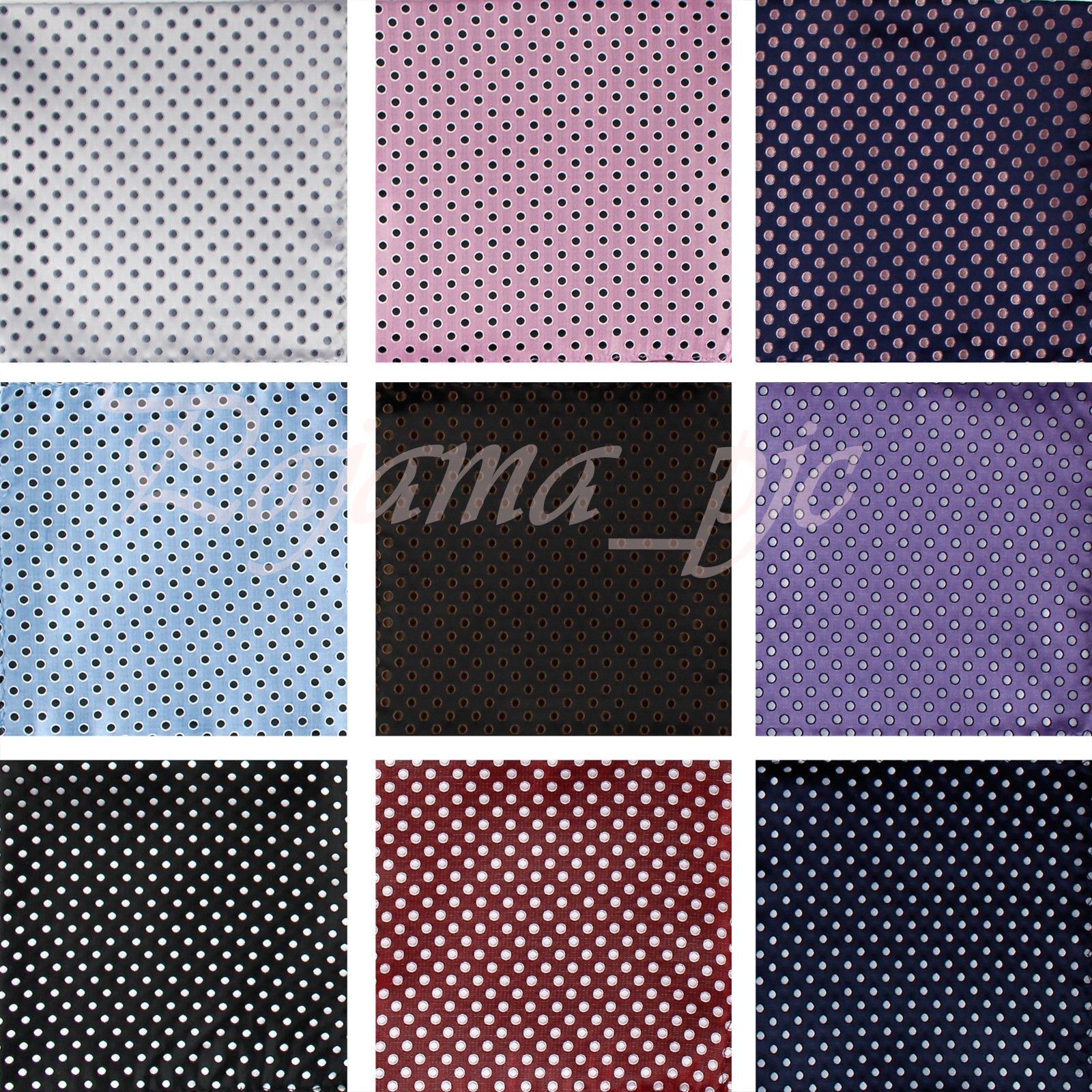 Primary image for NEW Men's Fancy Handkerchief Polka Dots Pocket Square hanky Formal Prom 12" x 12