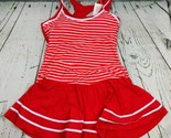 Tankini Skirt Set Red White Size 4 to 6 - £22.41 GBP