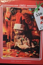 Ceaco Avanti Christmas Stuffed Santa Cat - Holiday Cat Lover's 550 Piece Puzzle  - £9.33 GBP