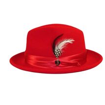 Men Bruno Capelo Hat Australian Wool soft Crushable Fedora Giovani Un105 Red image 2