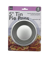 4 Pack 5&#39;&#39; Diameter Tin Pie Pans - great for desserts pies and quiches - £8.53 GBP