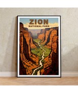 Zion Travel Poster, Utah Wall Art, Utah Print, Zion National Park Poster... - $14.40+