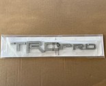 NEW SILVER TRD PRO Emblem Badge Decal Sticker 4Runner Tacoma Tundra Blac... - $11.29