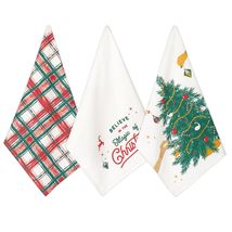 Christmas Kitchen Towels Set Of 3 For Christmas Decorations, 26&quot; X 20&quot; C... - £21.20 GBP