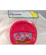 New Angel of Mine Divided Plate Pink Princess 7.75 in x 7.75 in Plastic - £4.75 GBP