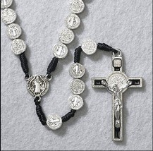 Catholic Holy ST. Benedict Medal Cord Rosary High Protection Exorcism Saint - £17.92 GBP