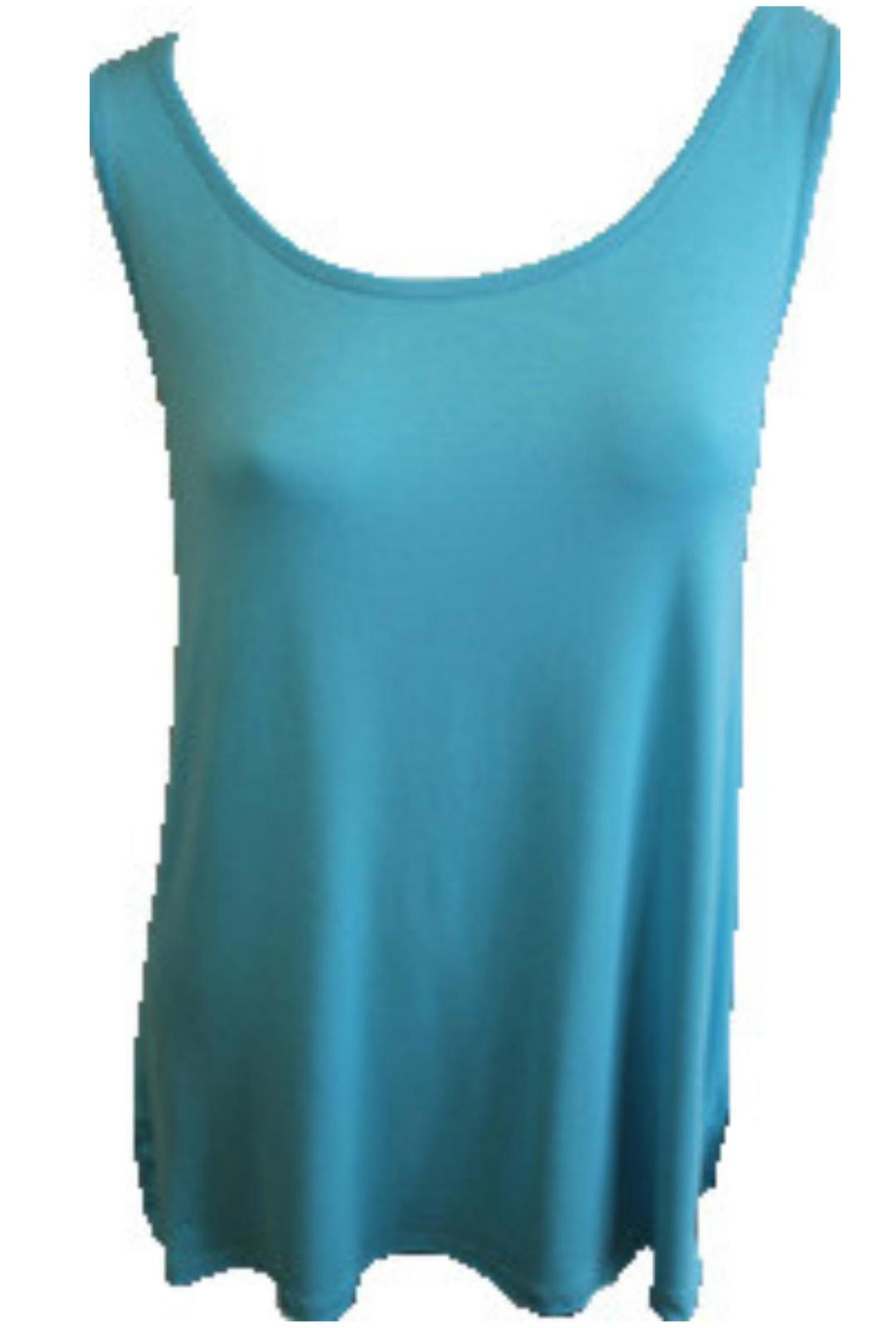 Angel bra-friendly tunic tank in Turquoise - size M