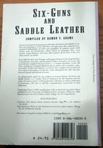 Ramon F Adams 1998 SIX-GUNS And Saddle Leather Bibliography Outlaw Gunmen Indian - £9.39 GBP