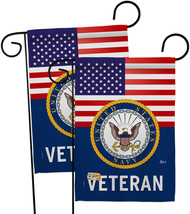 US Navy Veteran - Impressions Decorative 2 pcs Garden Flags Pack GP140614-BOAE - £24.55 GBP