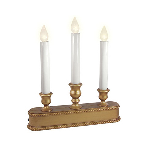 Noma Inliten V1539-88 3 Light Battery Operated Gold LED Candolier - $43.65