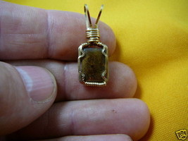 (O-120) Green orange brown Yowah opal PENDANT Australia Opals - £78.92 GBP