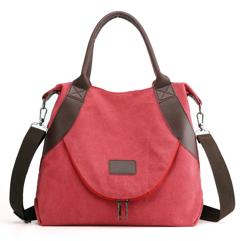 Women Canvas Shoulder Bag Ladies Crossbody Bags Reusable Back Bags Multifunction - £20.60 GBP