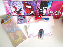 SPIDERMAN LOT notepad, cards, lollipop case, grow in water man, stickers, pencil - £5.47 GBP