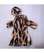 Vintage Maddie Mod FAUX FUR Coat Jacket hat Hong Kong cheetah Barbie clone - $43.85 CAD