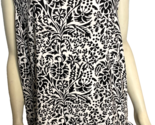 Talbots Woman Sleeveless Blouse Black &amp; White Floral  3X - $28.49