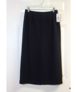 Le Suit Skirt Vintage Size 10P Black Pink Column Long Pinstripe Lined Ca... - $628.37 MXN