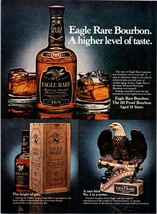 1981 Eagle Rare Kentucky Bourbon Vintage Print Ad Bald Eagle Statue Wall... - $10.97