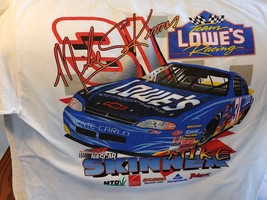 OLD VTG Mike Skinner #31 Lowe&#39;s on a large white NASCAR tee shirt - $20.00