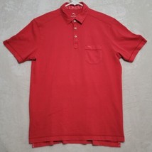 Tommy Bahama Men’s Polo Shirt Small Red Pima Cotton Casual Brach - $29.87