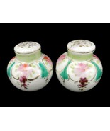 Vintage Salt and Pepper Shakers Royal Nippon Japanese, Pink &amp; Green Flor... - $367.75 MXN