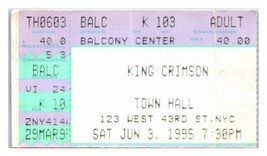 King Cremisi Concerto Ticket Stub Giugno 3 1995 New York Città - £36.37 GBP
