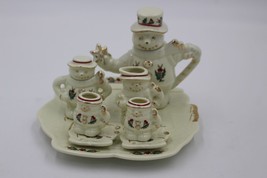 FORMALITIES SNOWMAN COLLECTION 10 PC. MINI TEA SET BY BAUM BROTHERS IVOR... - $14.84
