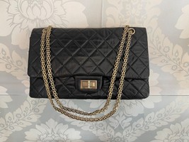 Chanel Aged Calfskin Quilted 2.55 Reissue 227 Flap Bag – Black - $5,998.41