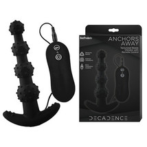 Decadence Anchors Away Anal Beads With Wire Controller Black - £34.56 GBP